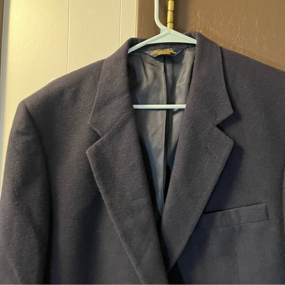 Brooks Brothers Camel Hair Suit Blazer Jacket 2 Button Pockets Warm Formal - Picture 3 of 8